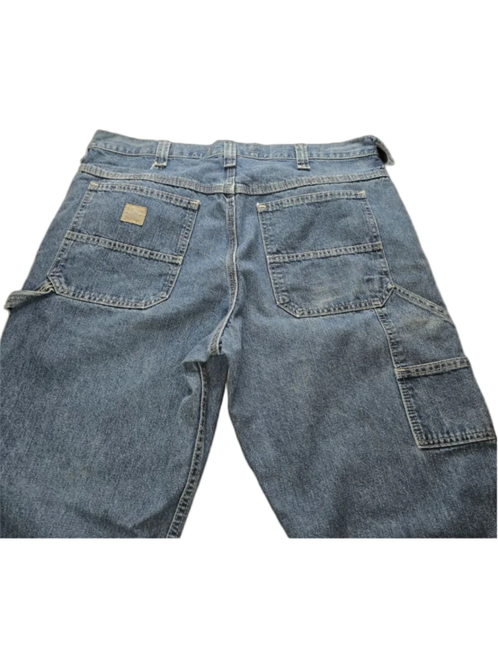 Lee Carpenter Jeans Mens 36x30 Blue Denim Loose Fit Workwear Utility Cotton